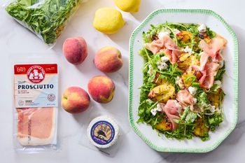 Meal Shortcut | Grilled Peach, Goat Cheese & Prosciutto Arugula Salad, 4 portions