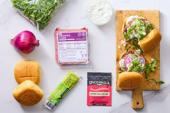 Meal Shortcut | Mediterranean Lamb Burger with Tzatziki & Feta, 2 portions 