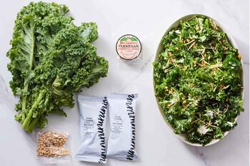 Meal Shortcut | Kale Caesar with Pine Nuts & Parmesan, 4 portions