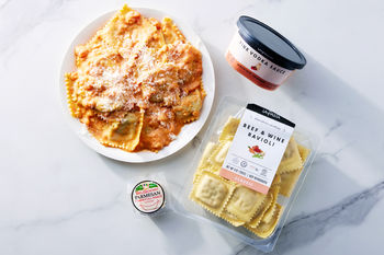 Meal Shortcut | Beef & Wine Ravioli in Vodka Sauce