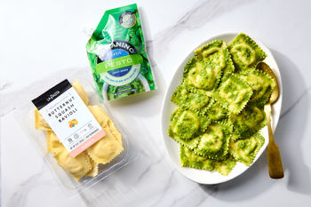 Meal Shortcut | Butternut Squash Ravioli & Pesto