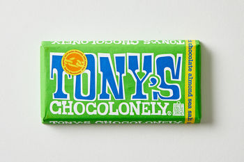 Tony's Chocolonely Dark Chocolate, Almond & Sea Salt, 180g