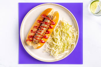 1–2–3 Lunchrecept: Hotdogs met runderworstjes en appelslaw (2 porties)