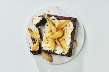 DIY Bake | Pear Brownies with Maple Cream Cheese Frosting, Makes 12-16