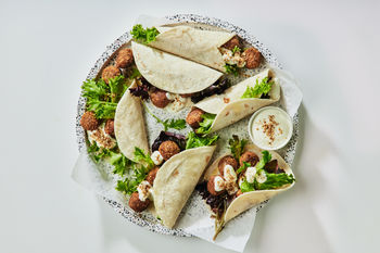 Falafel & Dukkah Yoghurt Wrap Kit, Serves 2