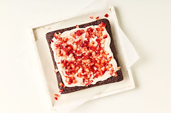 DIY Bake | Triple Strawberry Chocolate Brownies, Makes 12-16