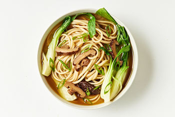 Miso Udon Noodle Soup with Shiitake, Serves 2