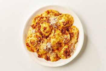 Four Cheese Ravioli, Red Pesto & Parmesan Kit, Serves 2