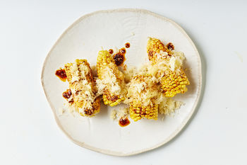 Cheesy-Smoky Barbecue Corn, Serves 2