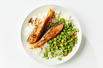 Salmon & Edamame Poke Bowl, Serves 2