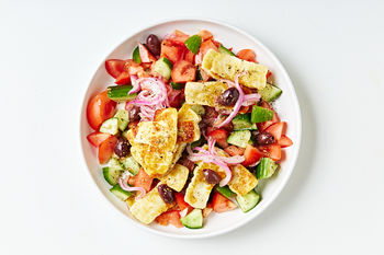 Haloumi Greek Salad, Serves 2