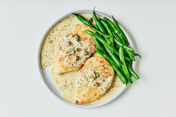 Free-Range Chicken Breast, Creamy Herb Sauce & Beans, Serves 2