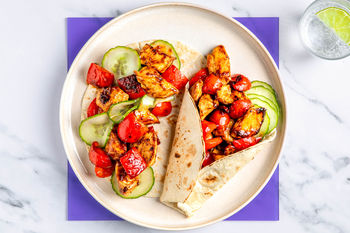 1–2–3 Lunchrecept: Hoisin kipwraps met paprika (2 porties)