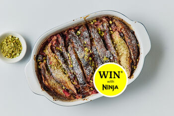 DIY Bake | Easy to Air Fry Rhubarb Bread & Butter Pudding, Serves 4