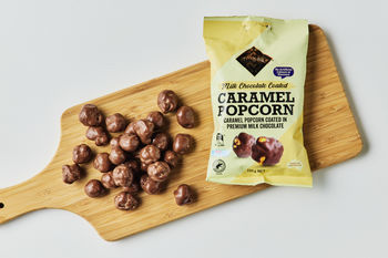 Hugos Milk Chocolate Coated Caramel Popcorn, 150g