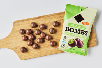 Hugos Milk Chocolate Pistachio Bombs, 130g