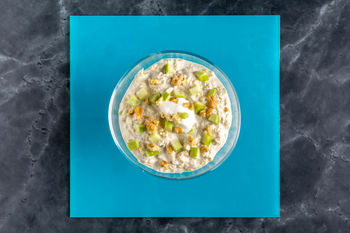 1–2–3 Ontbijtrecept: Overnight oats met appel en walnoot (2 porties)