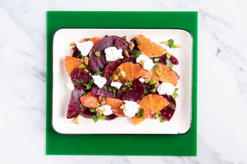 1–2–3 Mix & Match: Rote-Bete-Orangen-Salat mit Ziegenkäse (2 Port.)