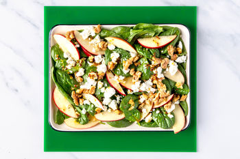 1–2–3 Mix & Match: Appel-spinaziesalade met feta en walnoten (2 porties)