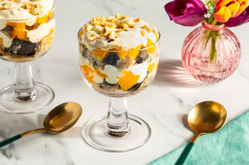 1–2–3-Snackrezept: Trifle mit Schokoladenstollen und Orange (4 Port.)