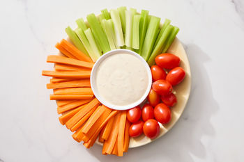 Snack Plate | Ranch with Carrots, Celery, & Grape Tomatoes, 2 portions