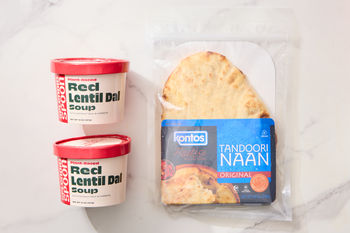 Meal Shortcut | Red Lentil Dal with Naan, 2 portions