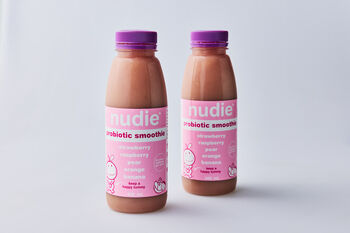 Nudie Probiotic Strawberry Smoothies, 2x400mL