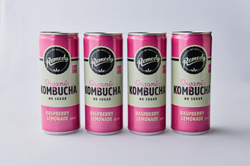 Remedy Kombucha Raspberry Lemonade, 4x250mL