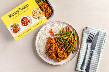 Pikantes Rindfleisch-Rendang mit Reis (1 Port.)
