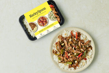 Mongolian Beef with Steamed Rice and Peanuts, 335g