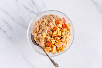 1–2–3-Snackrezept: Reispudding mit Apfel & Walnüssen (2 Port.)