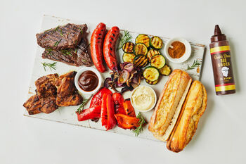 Ultimate BBQ Platter & Al Brown BBQ Sauce Kit, Serves 4-6