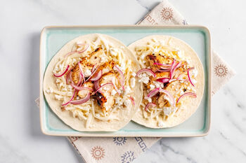 1–2–3-Lunchrezept: Hähnchentacos mit Feta & Coleslaw (2 Port.)