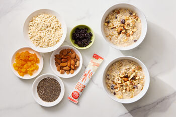 Meal Shortcut | Overnight Oats with Apricots, Cherries, & Almonds, 2 portions