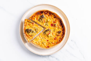 Quiche met broccoli, paprika en kaas (300g)