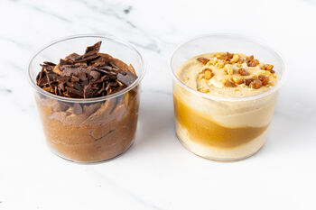 Combo: Chocolademousse (80g) & Salted caramel tiramisu (100g)