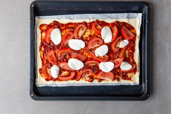 Vijgen-pizza met mozzarella recept