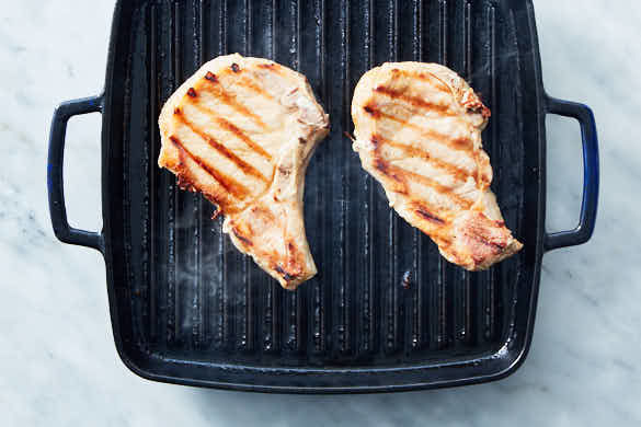 Flat Iron Pepper Company: Indoor Grilled Boneless Pork Chops - Fleur de  Lolly