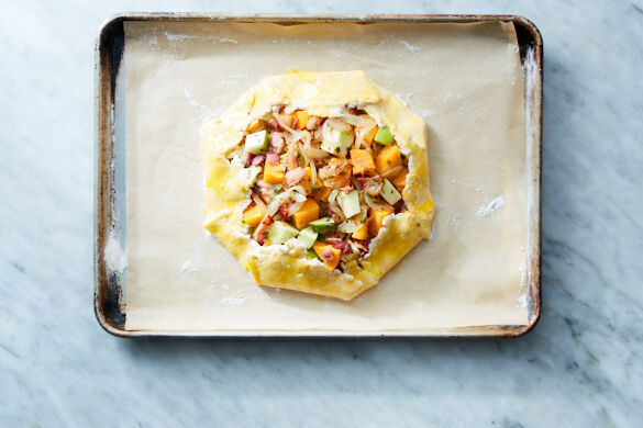 Apple Delicata Squash Galette with Herbed Crust — YOGABYCANDACE