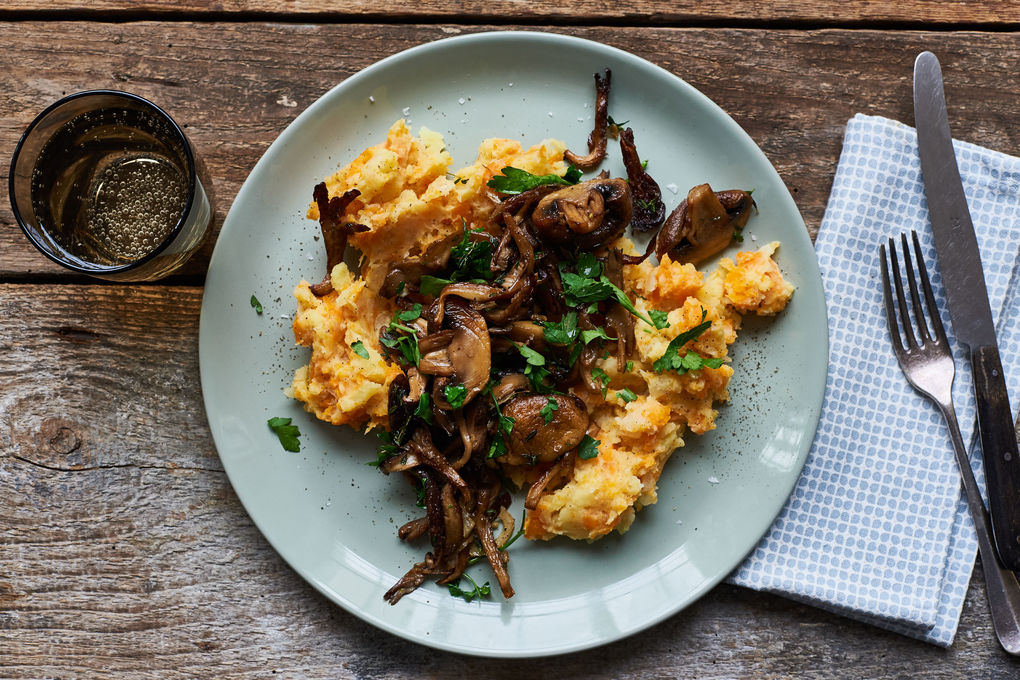 Hutspot met champignons en shiitake