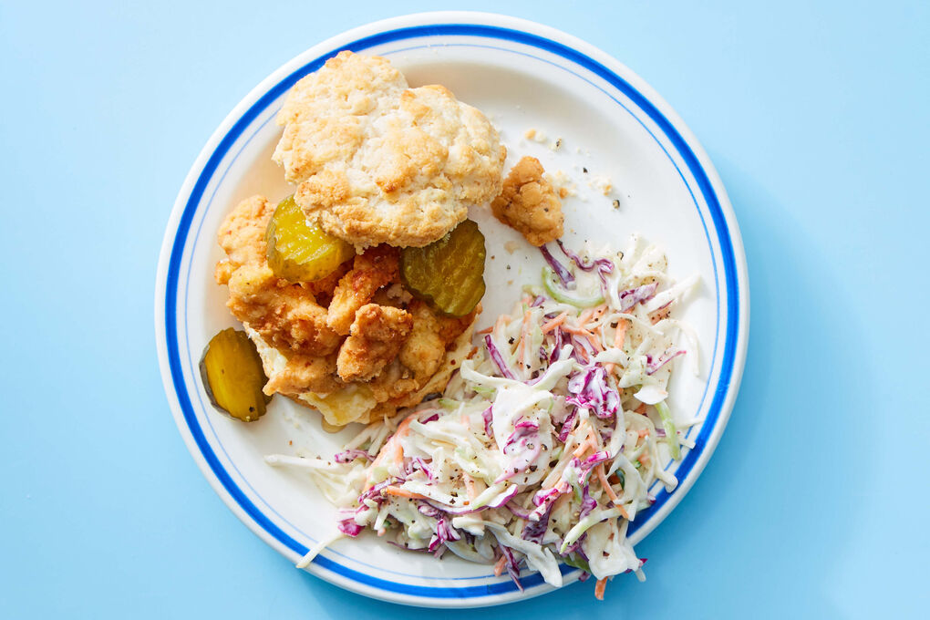 Honey-Butter Chicken Biscuit & Ranch Slaw No chopping. No slicing. No knife  required!