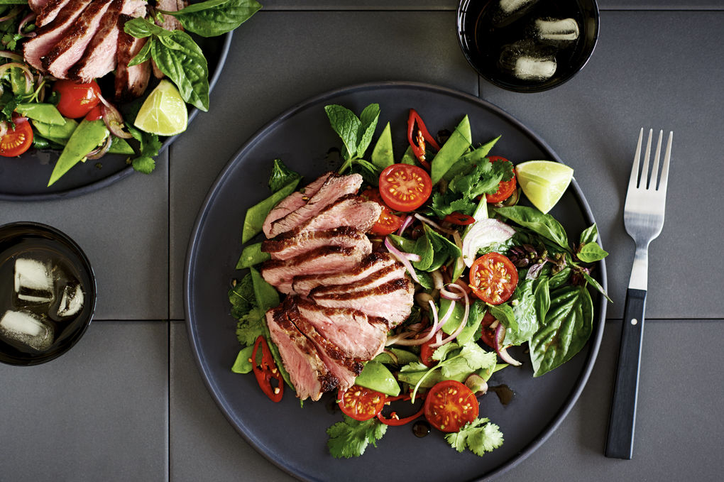 Herby Thai Beef Salad with Coriander Mint and Thai Basil