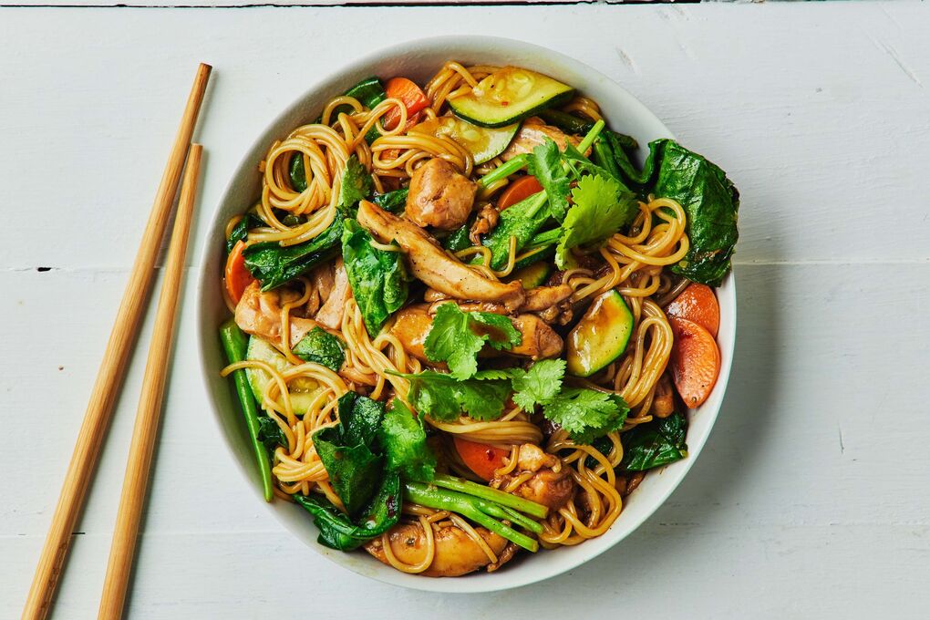 Sticky Chicken Noodle Stir-Fry Recipe