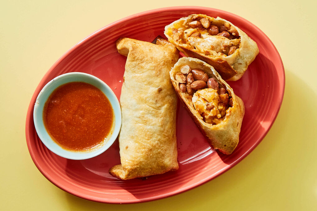 Chicken Chimichangas with Enchilada Sauce No chopping. No slicing. No knife  required!