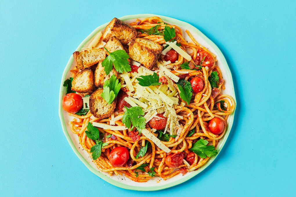 Cherry Tomato and Pangrattato Pasta with Garlic-Infused Extra Virgin Olive  Oil | Dinnerly