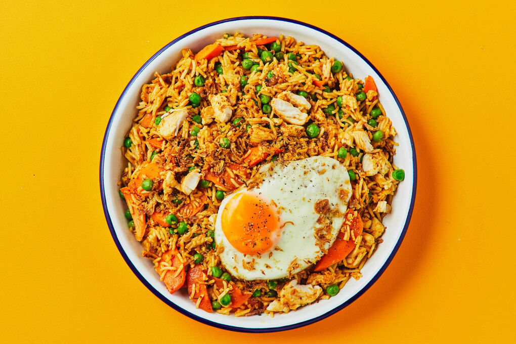 Speedy Chicken Nasi Goreng with Crispy Fried Shallots