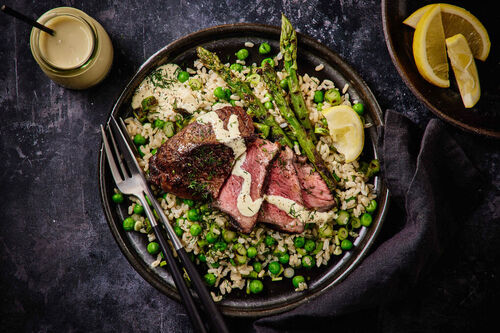 Roast Beef and Primavera Brown Rice Salad