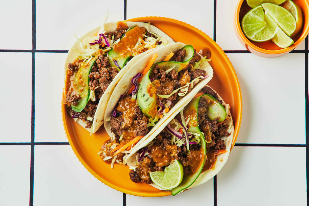 15-Min Satay Beef and Slaw Wraps On the table in a flash!