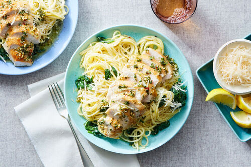 Martha's Classic Lemon Chicken Pasta with Spinach & Parmesan | Marley Spoon