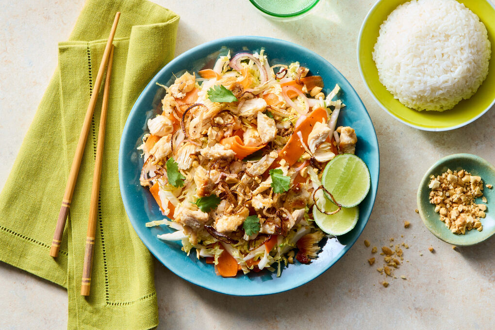 Vietnamese Chicken & Napa Cabbage Salad with Peanuts & Shallots